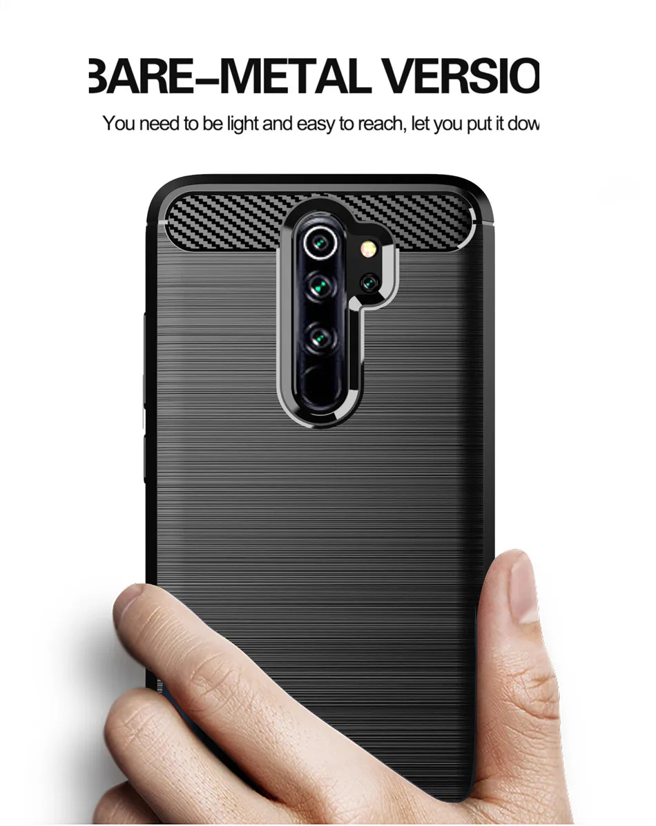 Whyes Мягкий силиконовый чехол для Xiaomi Redmi Note 8 Pro из углеродного волокна противоударный чехол из ТПУ для Xiaomi Redmi Note 8 Pro Чехол