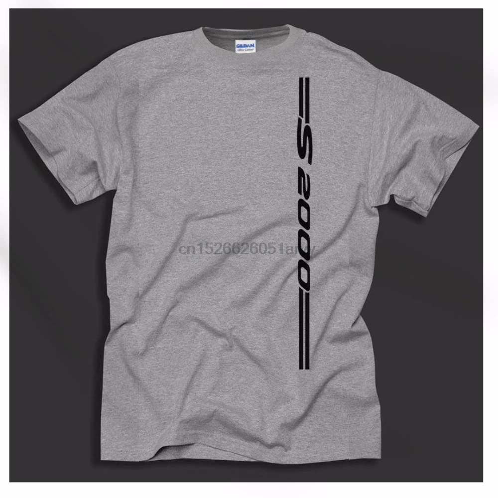 

2019 Fashion Hot Sale 100% Cotton T shirt Free Shipping S2000 Supercar S 2000 Roadster 1999 - 2009 Stripe Design Grey Tee Shirt