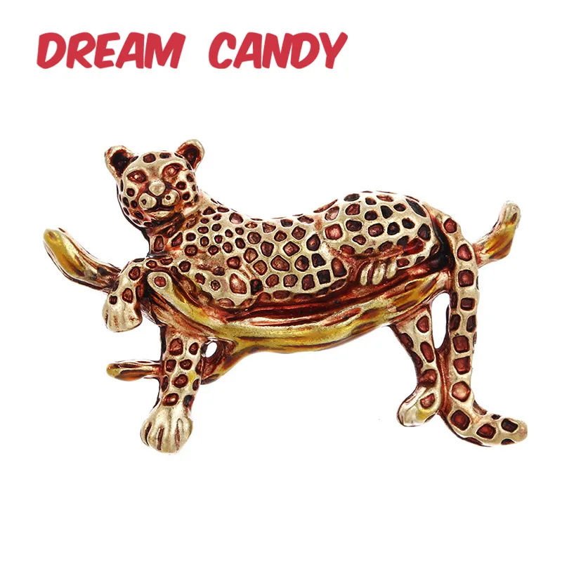 Фантазийные 17 видов стилей Винтаж Эмаль Leopard Броши для женщин креативные