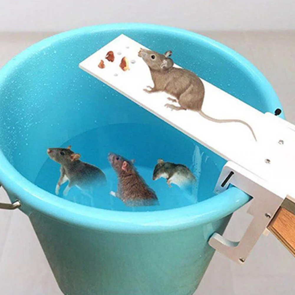 

DIY Home Garden Pest Controller Rat Trap Quick Kill Seesaw Mouse Catcher Bait Home Rat Traps Non-toxic Reject Killer Mice Traps