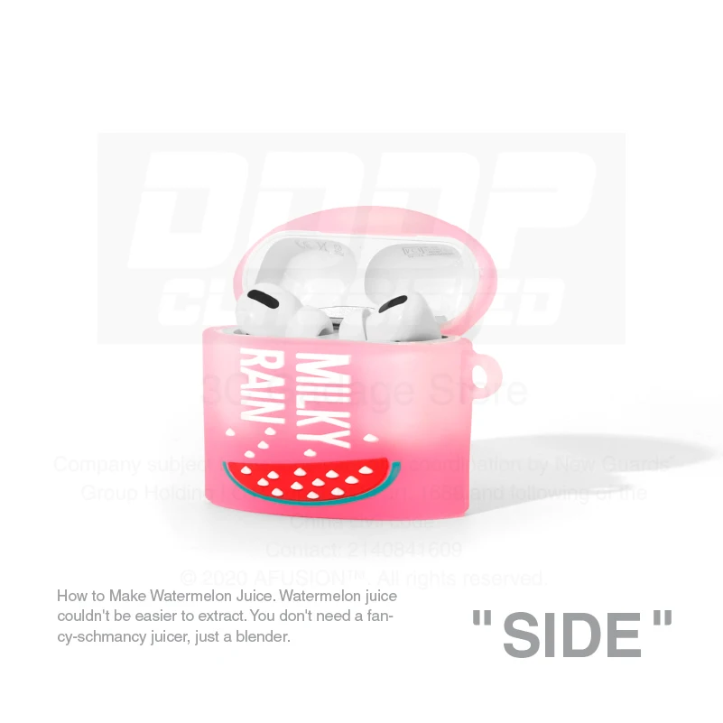 Мягкий защитный силиконовый чехол для Airpods 1/2 pro милый арбузный напиток Забавный