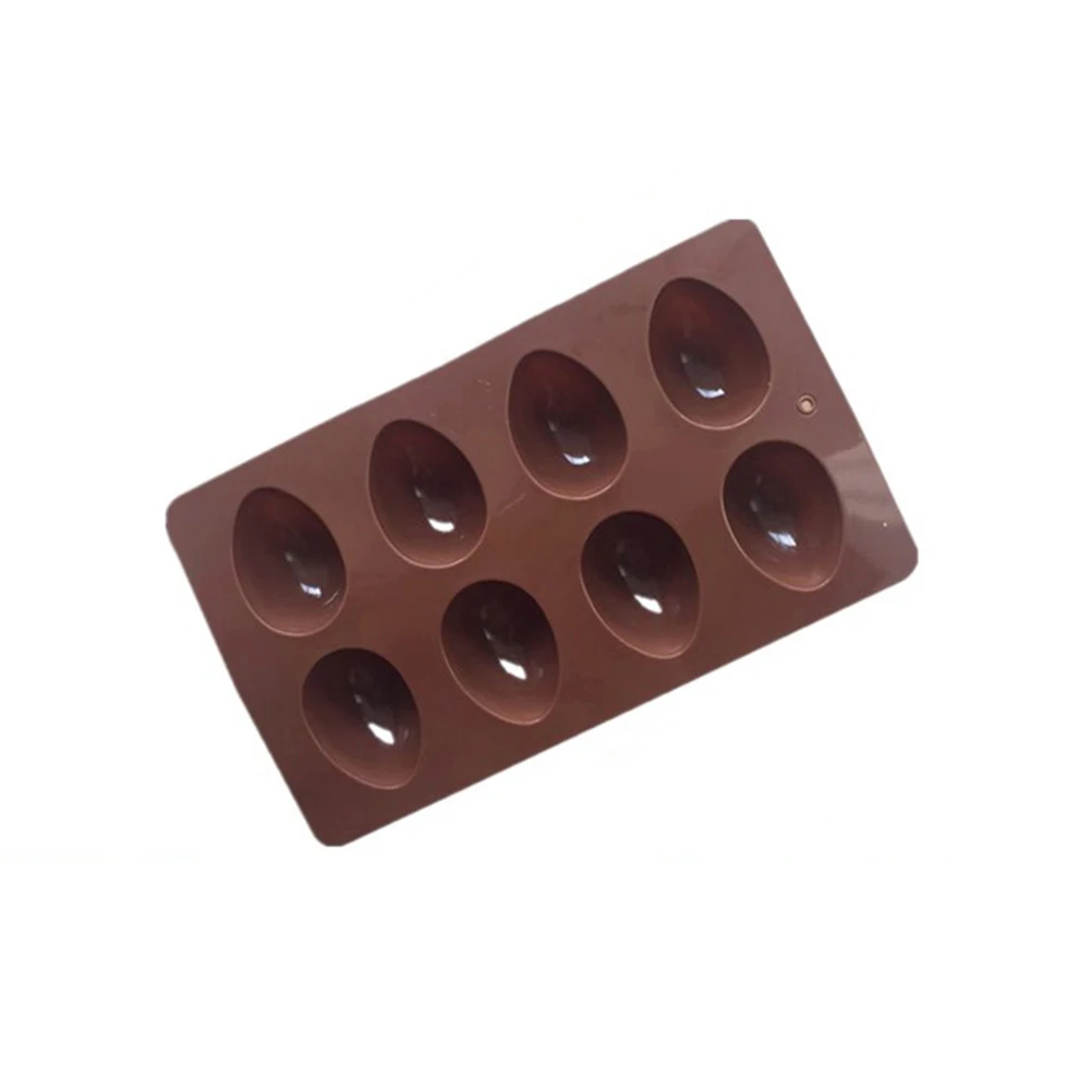 

8 Cavity Easter Egg Baking Mold Silicone Easter Candy Cake Chocolate Jelly ice Cubes Mold Fondant Cook for Kitchen Bar Supplies