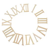12pcsset 7cm roman digital wooden clock accessories wood chip roman numerals laser cut craft pieces diy wooden decor