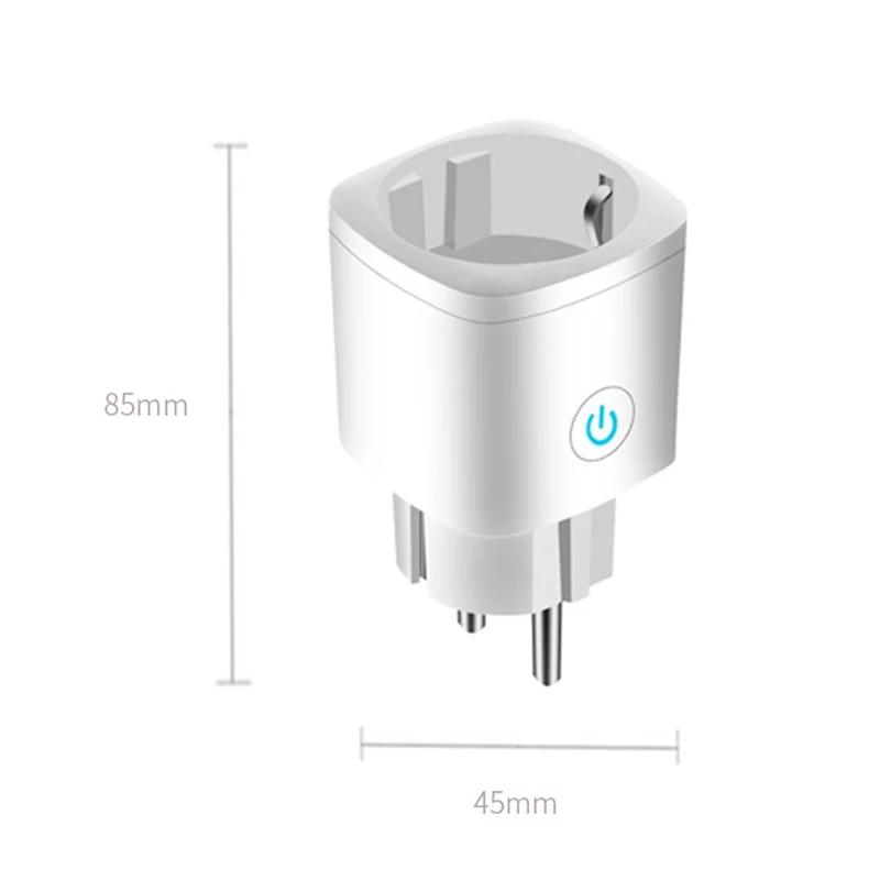 

4Pcs 16A EU Smart Wifi Power Plug With Power Monitor Smart Home Wifi Wireless Socket Outlet Work With Alexa Google Home Tuya App