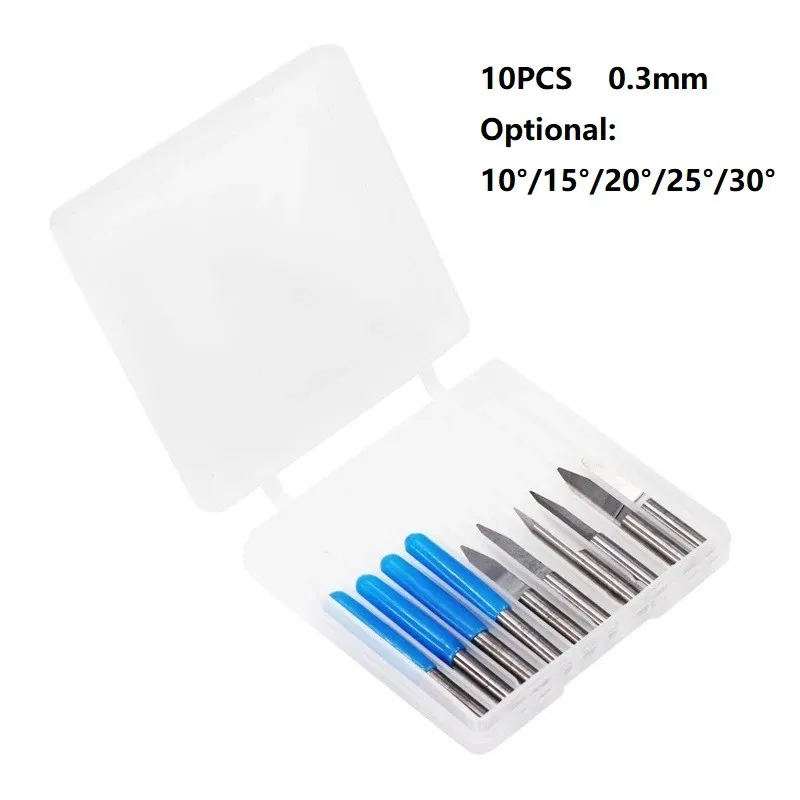 10 шт. карбидные гравировальные долота для печатной платы фрезы инструменты °/15