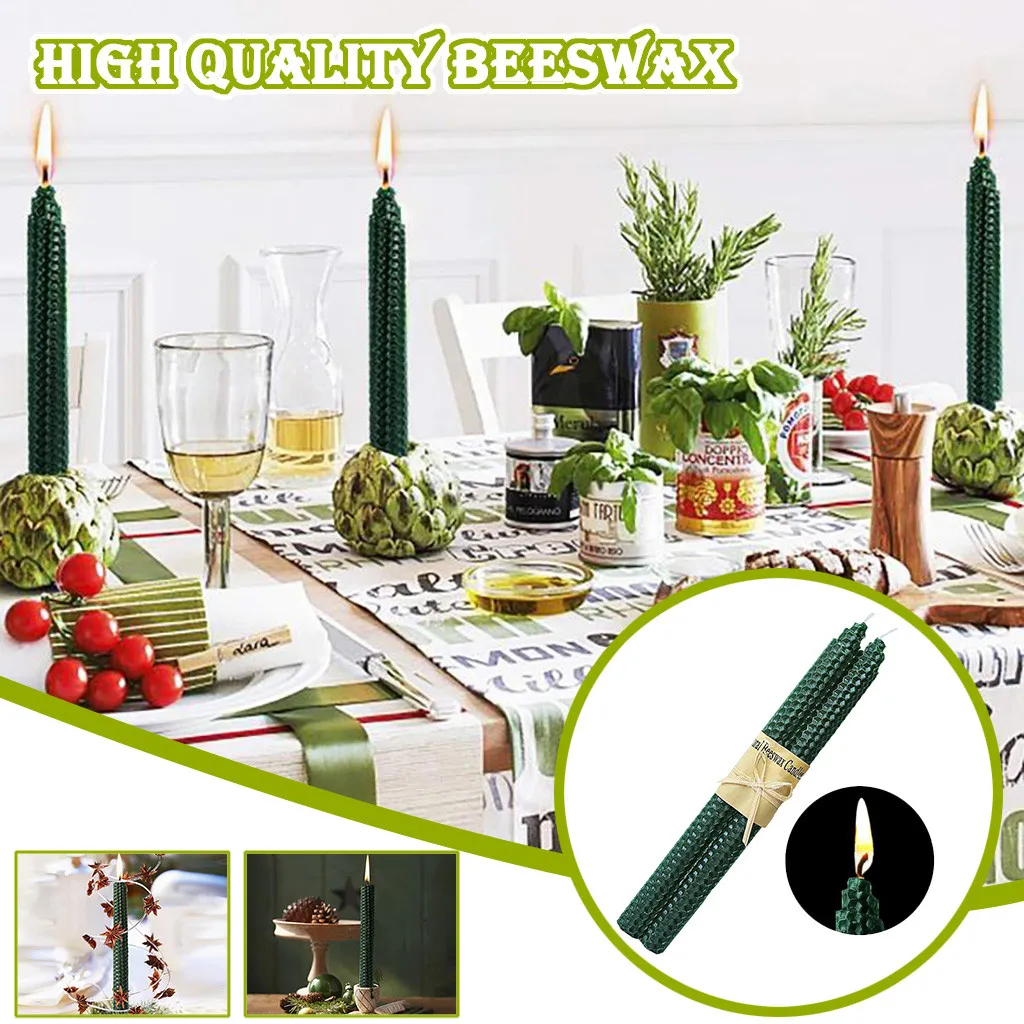 Свеча из пчелиного воска ручной работы сотовые свечи для стола ужина