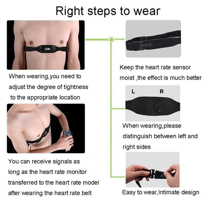 

SunDING Bluetooth 4.0 Adjustable Wireless Sport Heart Rate Monitor Chest Belt Strap Band