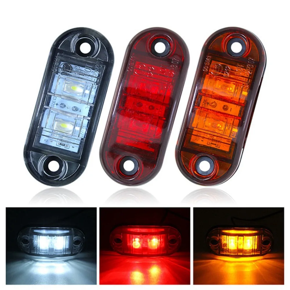 

12V / 24V LED Side Marker Lights Car External Lights Warning Tail Light Auto Trailer Truck Lorry Lamps White Red Yellow