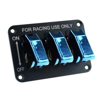12v universal waterproof racing car 3 rockers switch panel ignition toggle