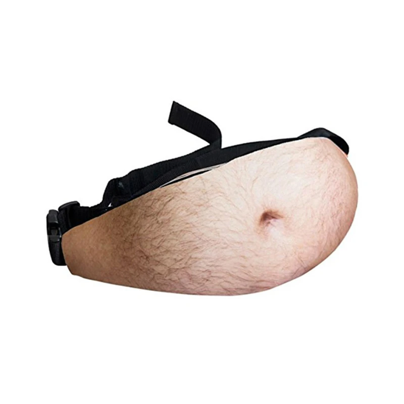 

NEW 3D woman Belly Pockets Belt Bag PU Novelty Men Beer Belly Waist Bag Travel Phone Anti-theft Organizer Waist Package