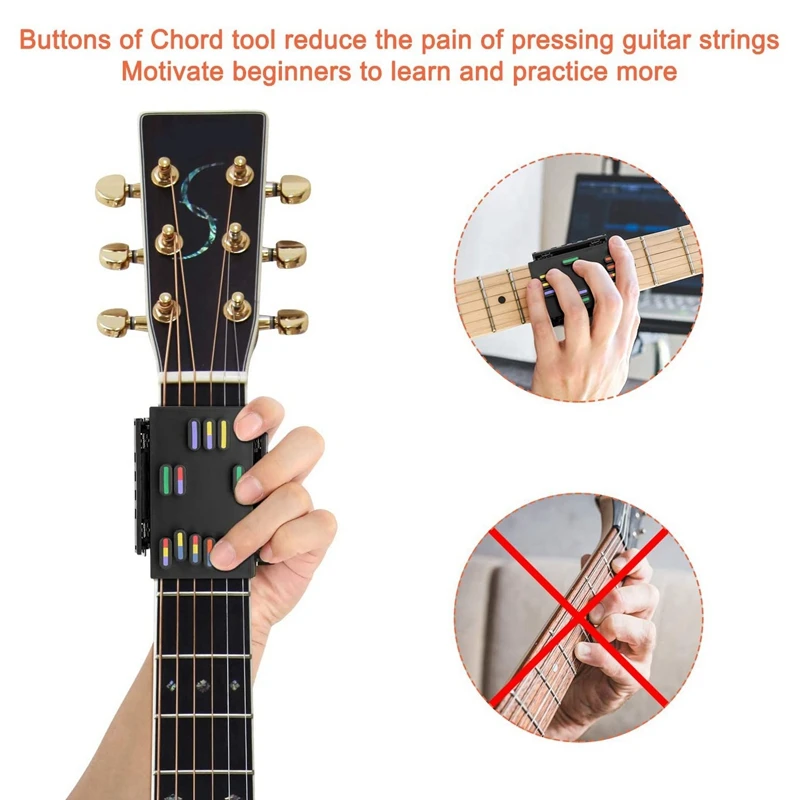 

Guitar Chord Tool Guitar Teaching Guitar Practice Assisted Tool Beginner One Key Chord Guitar Learning Tools 8 x 4 x 9CM