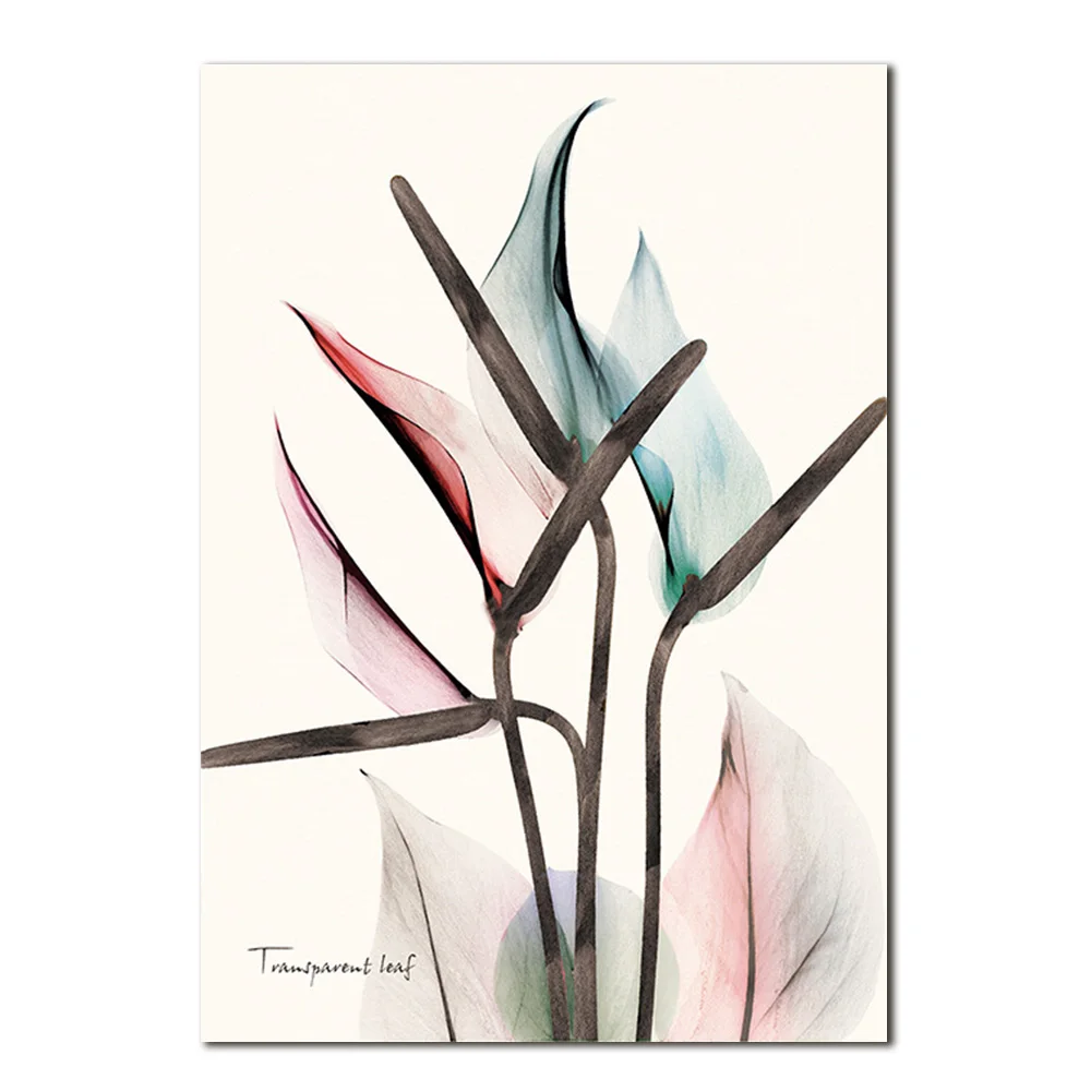 Минималистичный плакат и печать зеленых растений настенные картины в