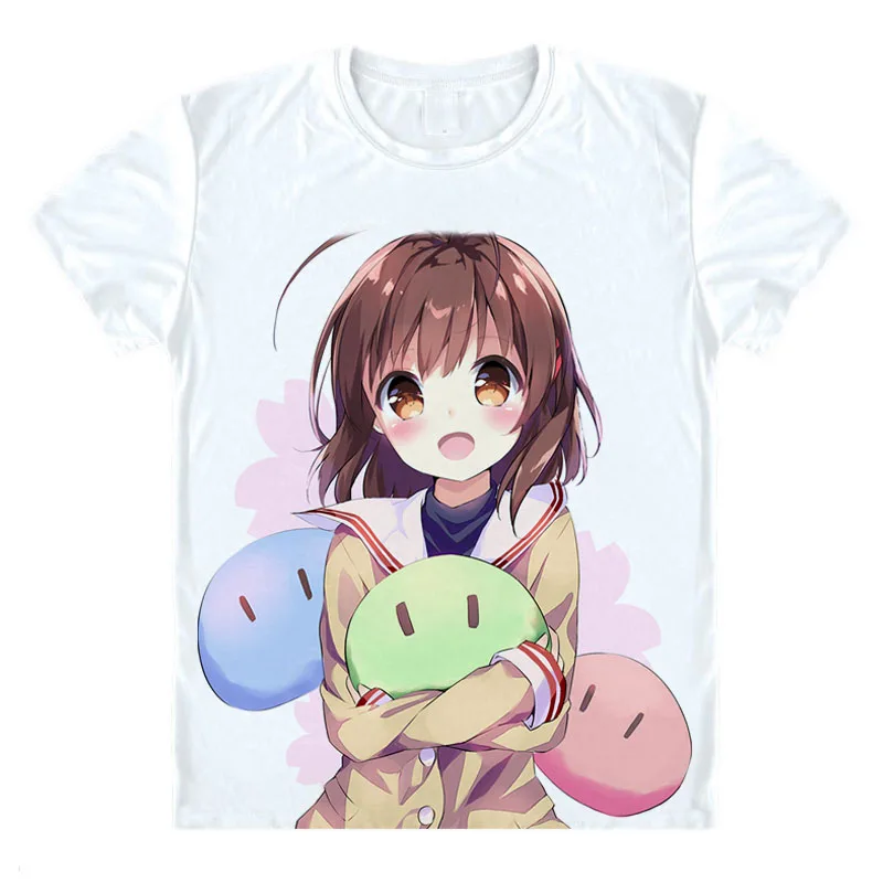 

Футболка с принтом аниме Clannad, топ Оказаки томоя сакагами Томойо Фурукава Нагиса данго, японская Милая модная футболка