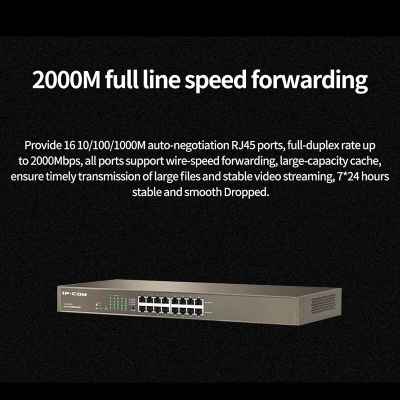 JSMAX IPCOM G1016G 16 портов 1000 м гигабитный сетевой коммутатор автоматический MDI/MDI-X