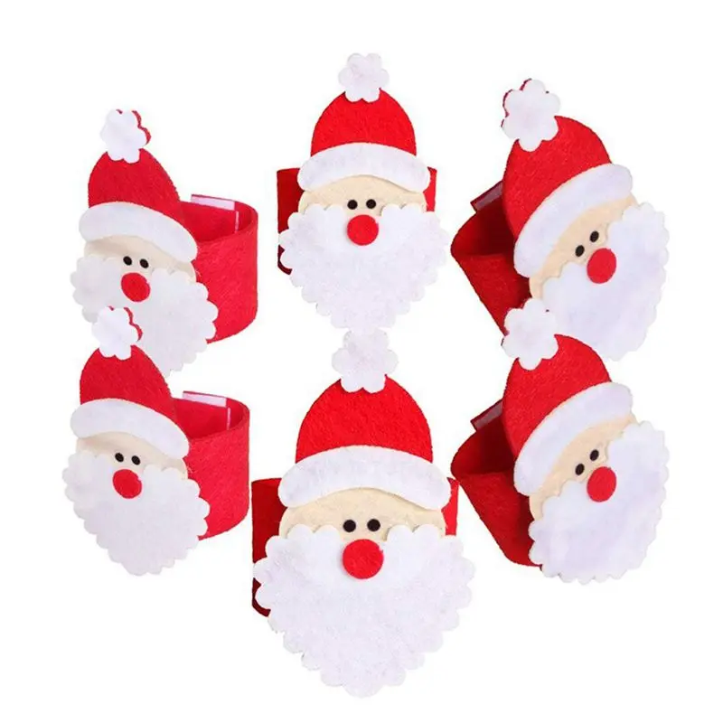 8 шт рождественские кольца для салфеток держатель Вечерние Банкетный Декор