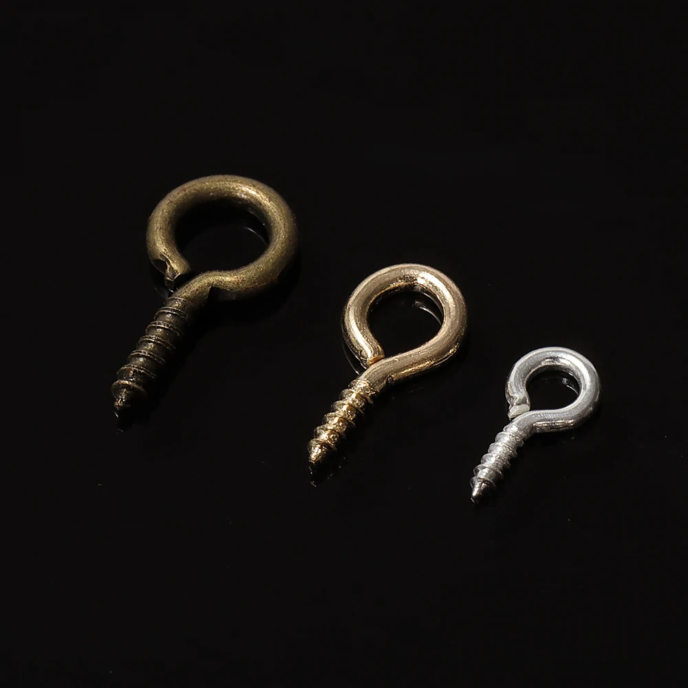 200 шт./лот маленькие крошечные глазки петли винтовые наконечники крючки для