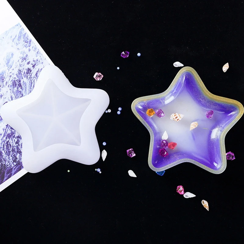 

3-Piece Saucer Starfish Conch Shell Epoxy Silicone Mold Crystal Drop