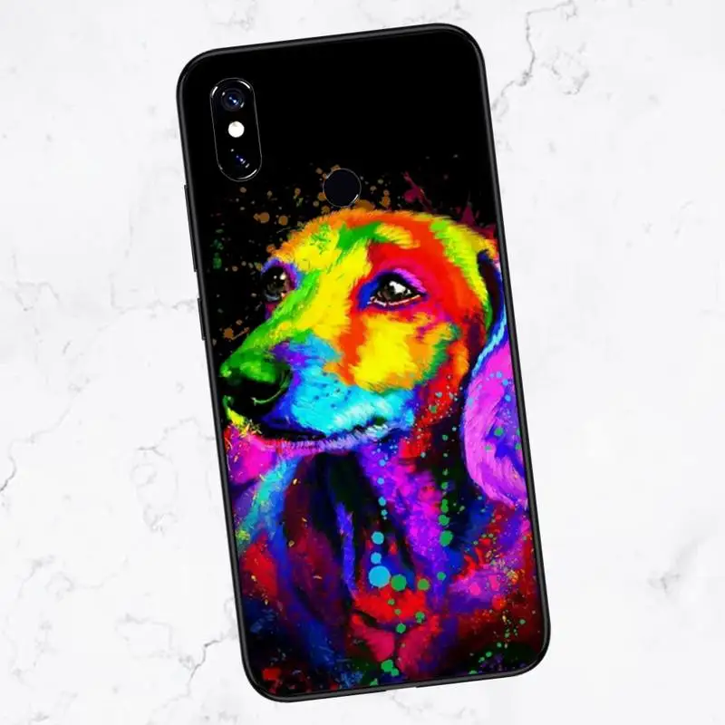 

Dachshund Silhouette Dog Phone Case For Xiaomi Redmi 7 8 9t a3Pro 9se k20 mi8 max3 lite 9 note 9s 10 pro