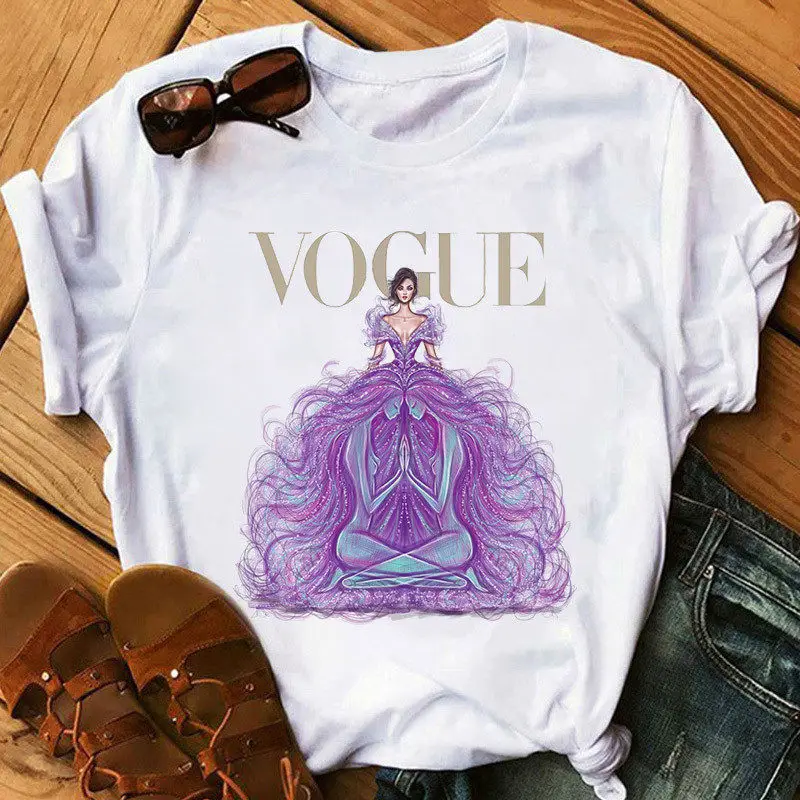 

harajuku t-shirt graphics t-shirt female T-shirt cartoon printing short-sleeved beautiful princess female shirt