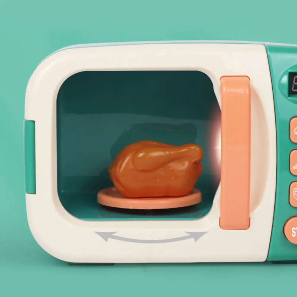 Детские кухонные игрушки имитация микроволновой печи развивающие мини кухня еда