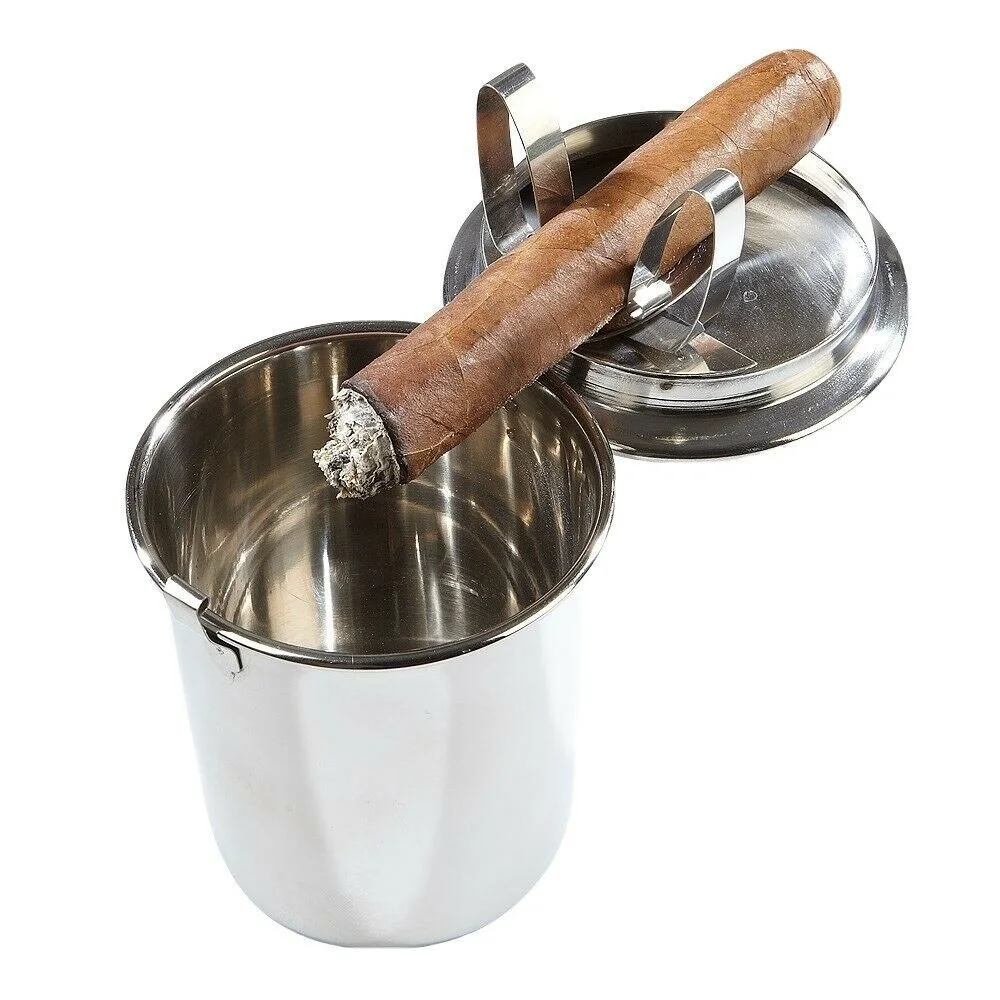 

Cigar car ashtray-suitable cup holder-single cigar-stainless steel brand new