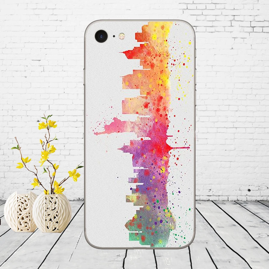 175DD Нью-Йорк Сити Мягкий силиконовый чехол для iPhone 5 5S SE 6 6s 8 plus 7 7 Plus X XS SR MAX чехол
