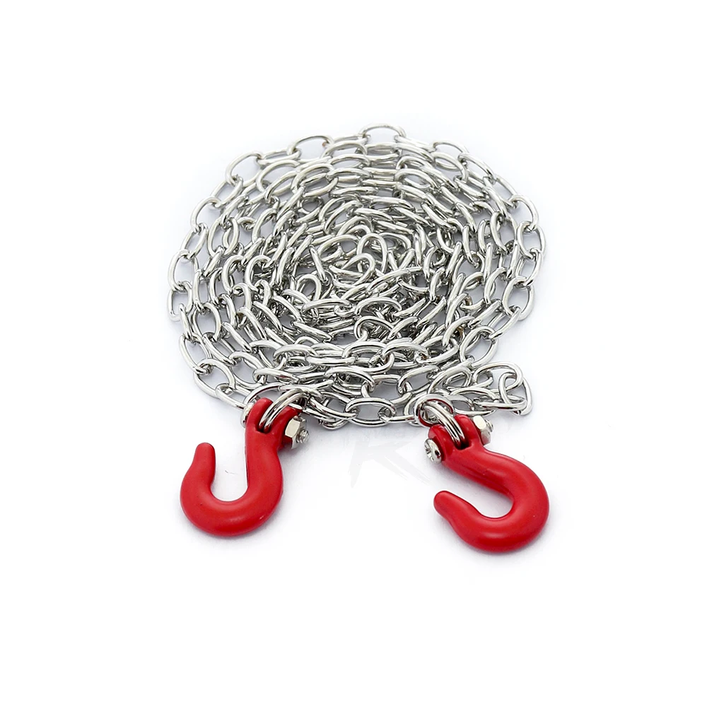 Металлический буксирный крюк для прицепа на радиоуправлении, аксессуары, якорные цепи лебедки, гайки для грузовиков для 1/10 гусеничного автомобиля TRX4 TRX6 D90 SCX10 86100 CC01 MN99S