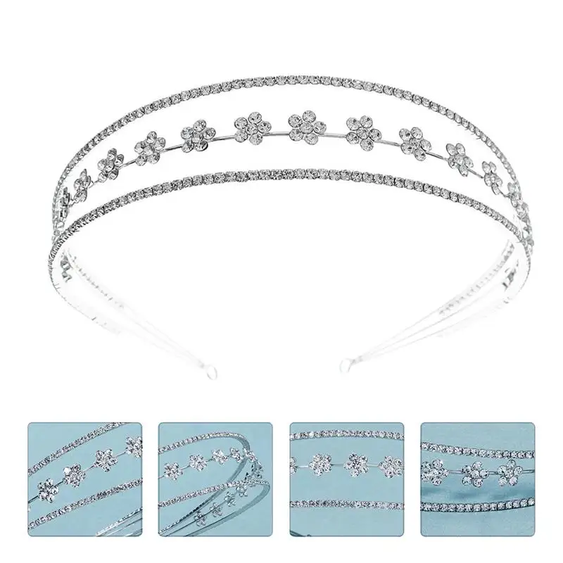 

1pc Lady Headband Bride Headdress Shiny Hair Decor Lady Shiny Headdress for Gift