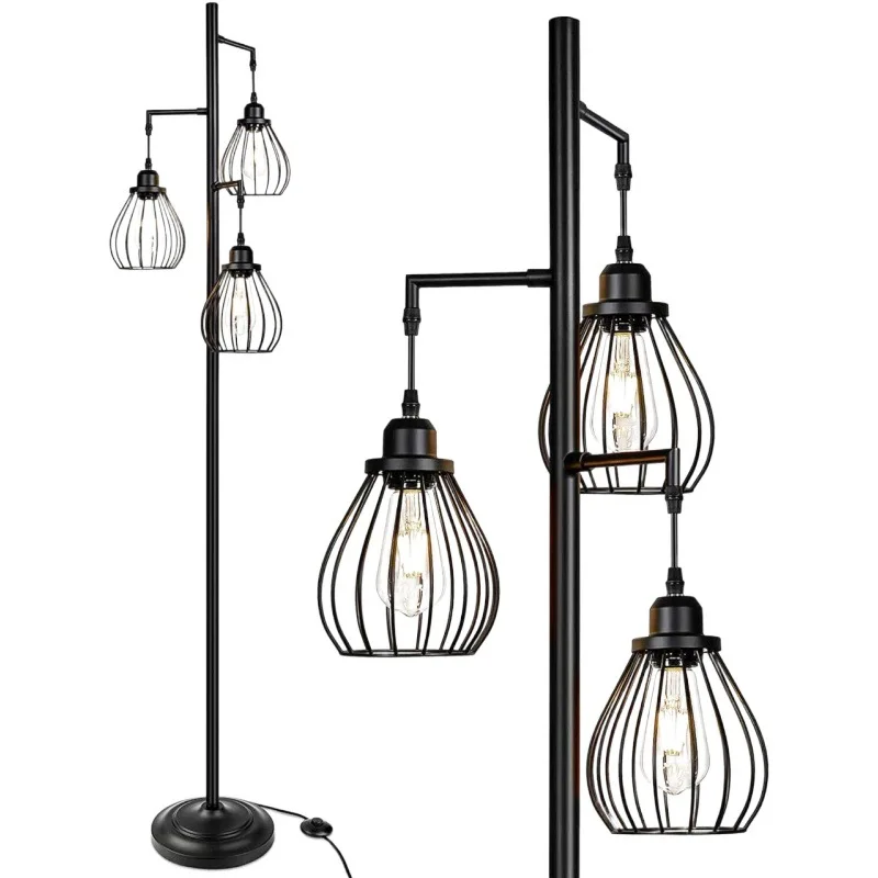 

FQ Living Room Sofa American Country Retro Industrial Iron Floor Lamp