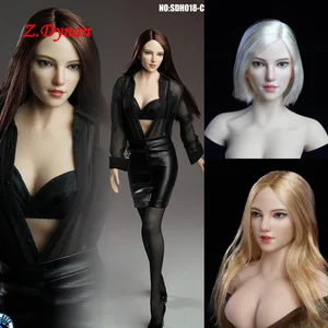 in stock super duck 16 sdh018 abc beauty pale skin girl head sculpt female long blonde hair for 12 tbleague body figure free global shipping