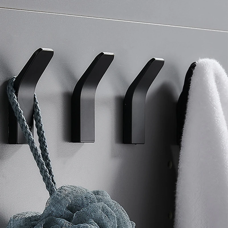 

Towel Wall Hook Black Bathroom Hook Coat Hook key holder Hooks Clothes Hook Robe Hook Home Storage Housekeeper Top Door Hanger