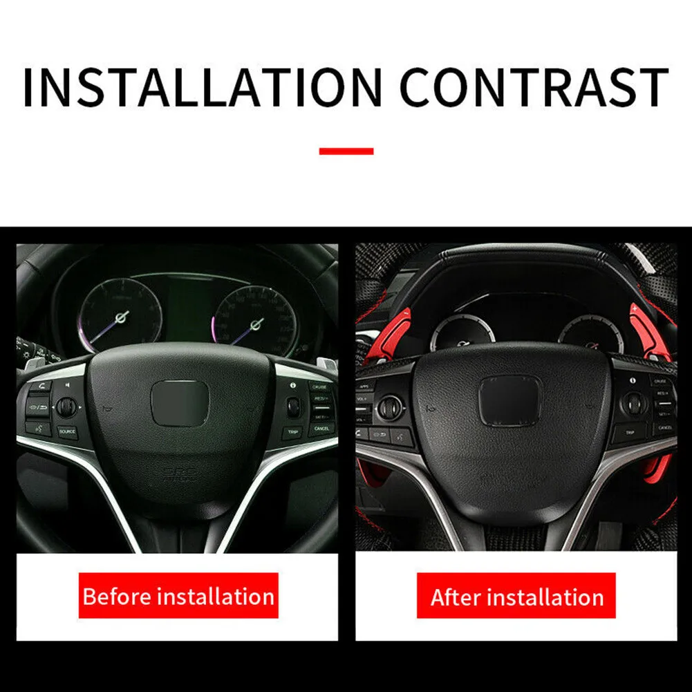

2PCS Steering Wheel Paddle Accessory Aluminum Car Extension Left+Right