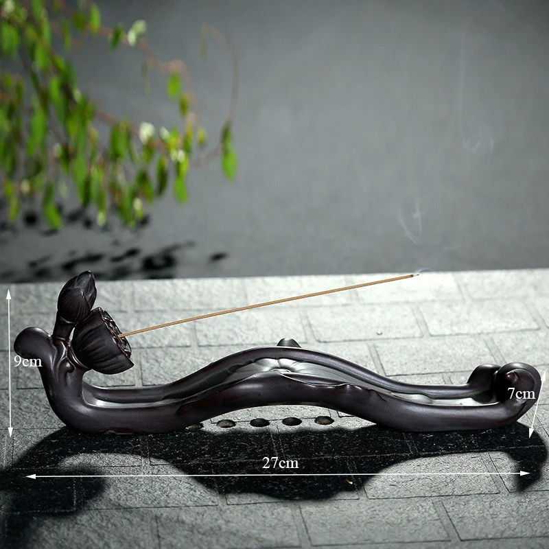 Керамическая курильница дзен античный Лотос подставка для ароматических