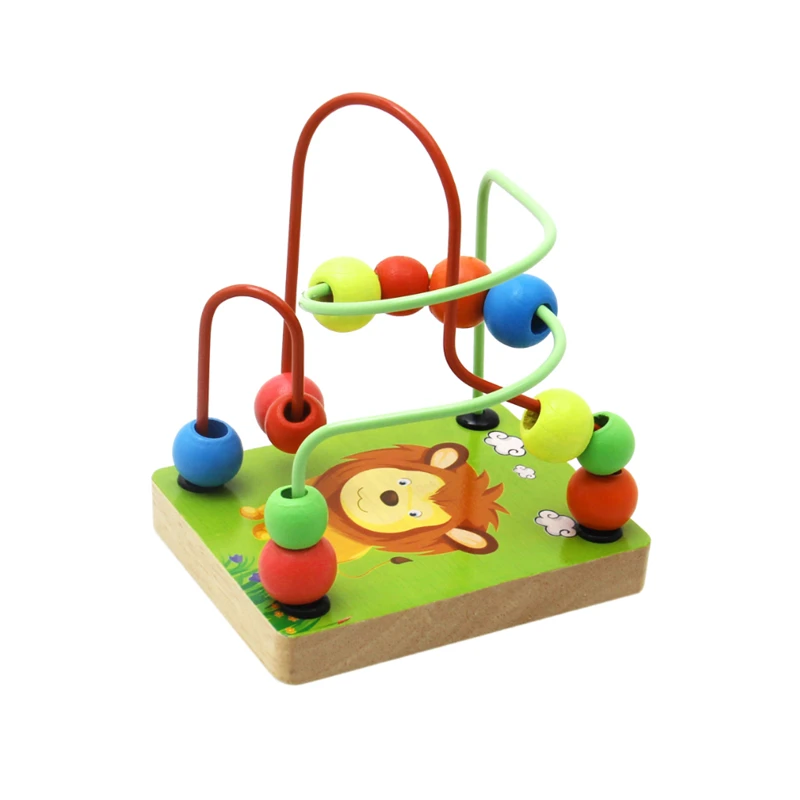 Детский Красочный Деревянный Мини-лабиринт с бусинами математическая игрушка