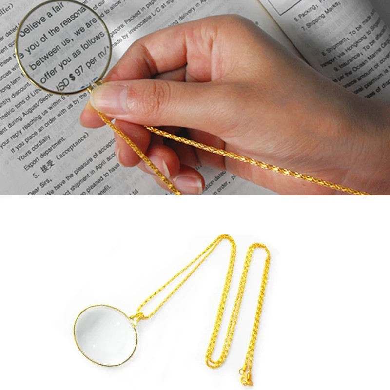 Новое унисекс увеличительное стекло объектива ожерелье со стеклянной подвеской