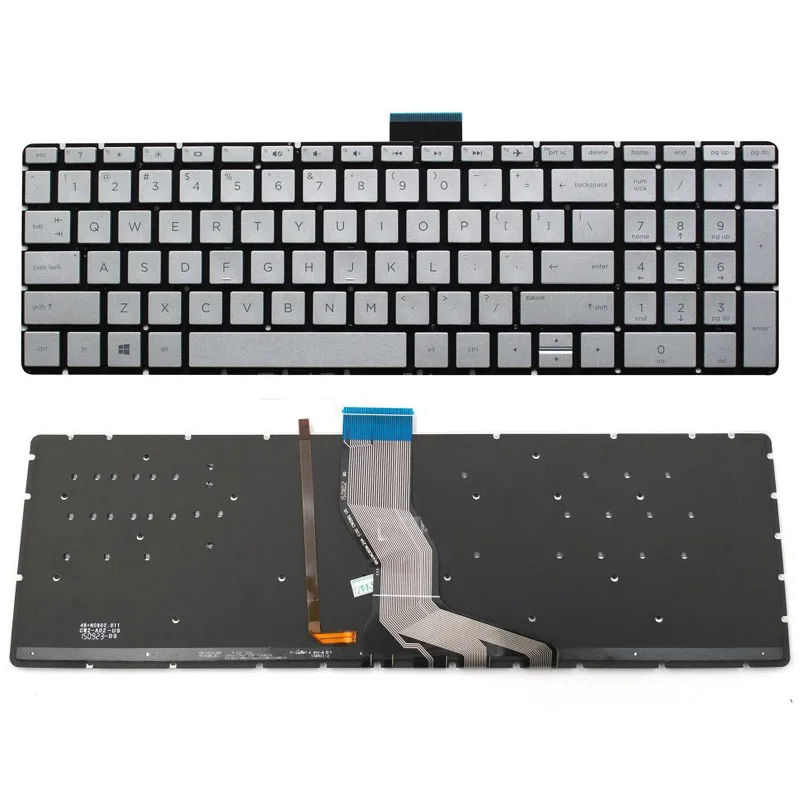 Новая Серебристая Клавиатура для ноутбука HP Pavilion 15-CK 15-CK000 15-CK013CA 15-CK063TX 15-CK069TX 15-CK075NR