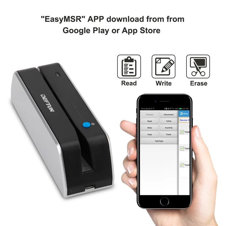 MSR X6 USB Кардридер писатель msr x6bt совместим с msr206 msr605 msrx6 MSRX6BT bluetooth