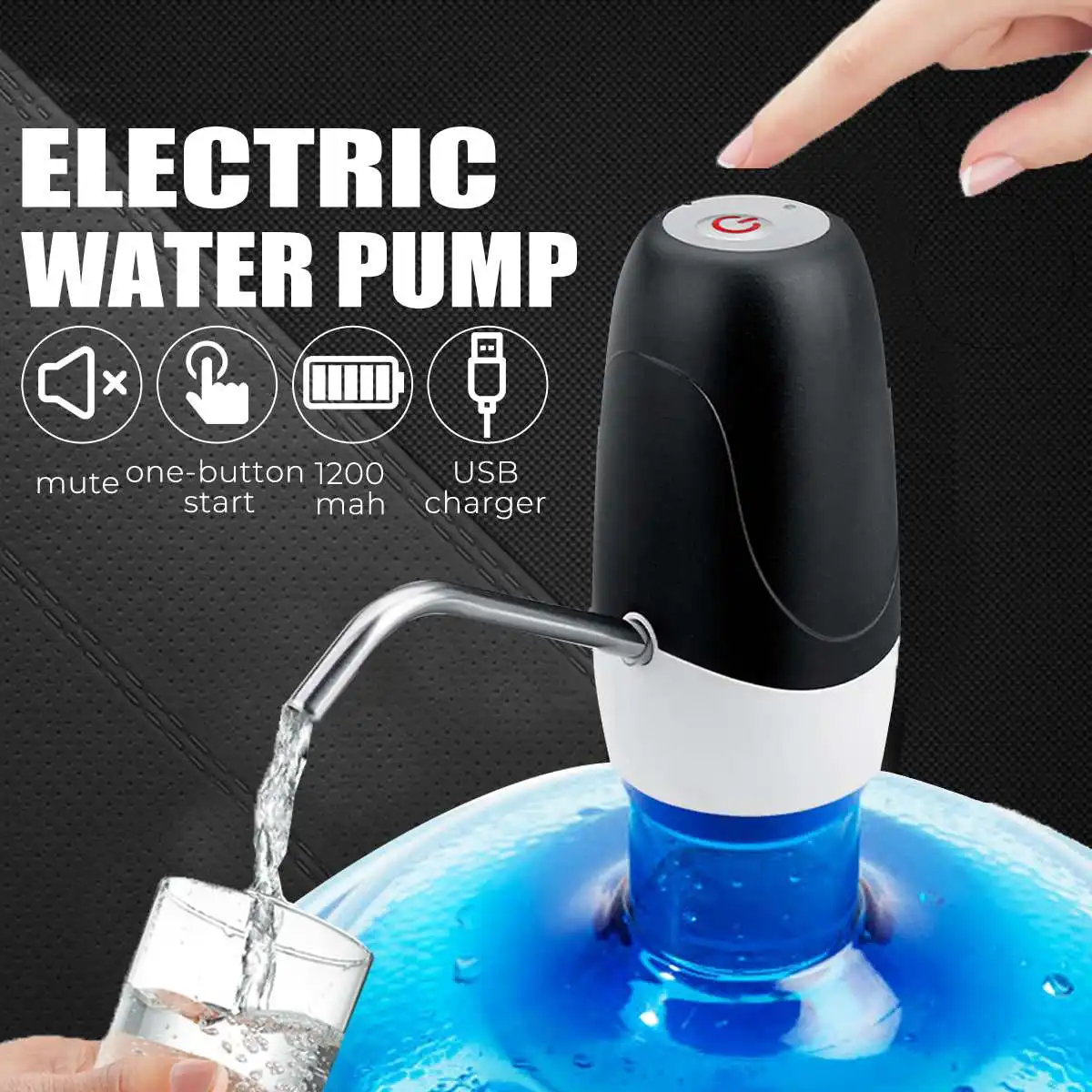 

Automatic Electric Water Pump Dispenser Drinking Bottle Switch Smart Wireless Water Pump 3.7V USB Rechargeable Outdoor