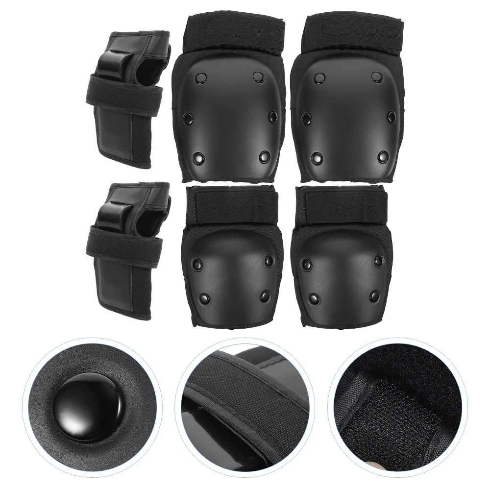 

6pcs/set Sports Protective Gear Knee Pads Elbow Pads Hand Protection Size
