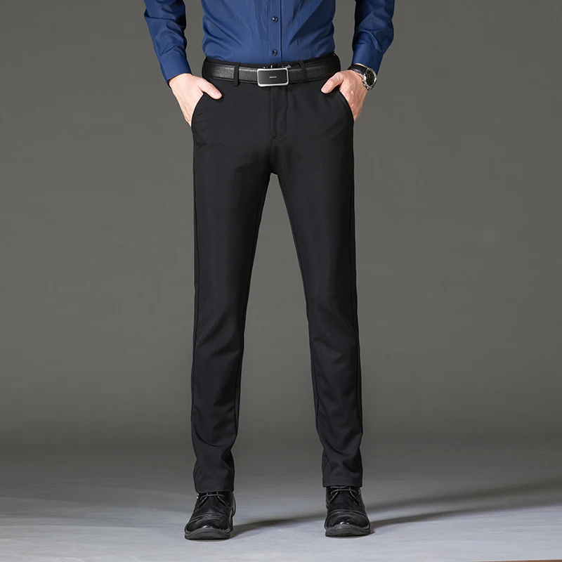 

Men'S Four Seasons New Business Thin Suit Pants High Quality Fashion Casual Stretch Loose Trousers Male Spring Summer Clothes