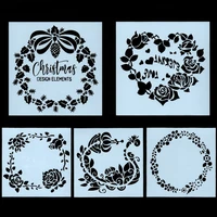 flower stencil painting template diy wall layering scrapbooking coloring photo album embossing office school supplies reusable