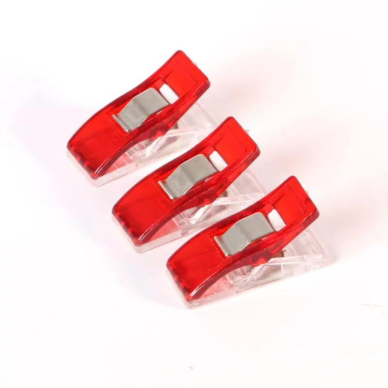 50 шт. фут чехол красный Пластик зажимы тканевые лоскутное окантовка шитье