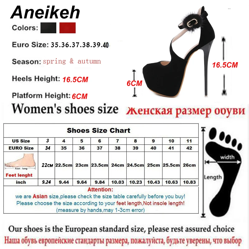 Aneikeh пикантные туфли-лодочки; женские Фетиш-туфли на очень высоком каблуке; женские туфли-лодочки на платформе с пряжкой для стриптиза; свадебные туфли на тонком каблуке