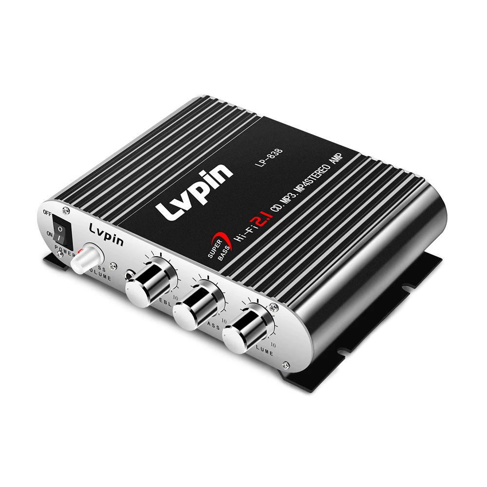 20 Вт автомобильный усилитель Hi Fi 2 1 MP3 радио аудио стерео бас динамик бустер плеер