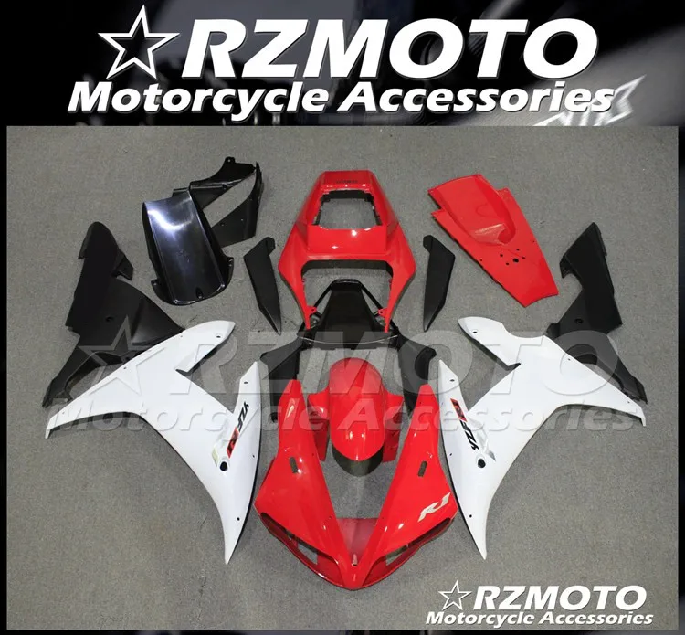 

Новый ABS весь мотоцикл обтекатели комплект подходит для YZF-R1 R1 2002 2003 02 03 обтекатель пользовательских Бесплатная красного и белого цвета