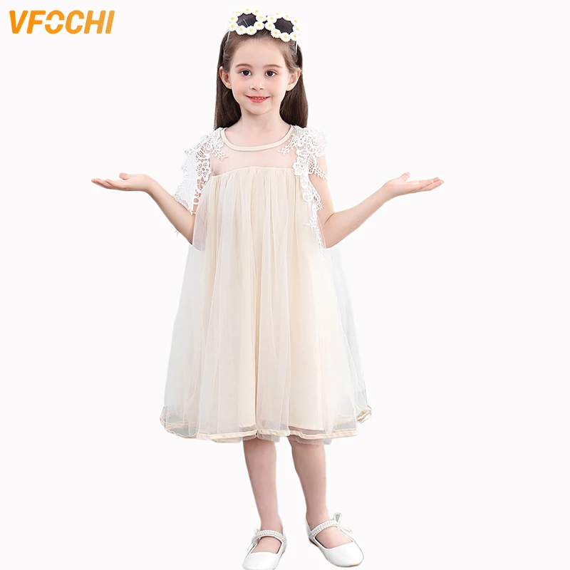 VFOCHI Girl Princess Dresses Summer Cute Girls Clothes Elegant Lace Baby Kids for 2-10Y Ball Gown tutu | Детская одежда и обувь