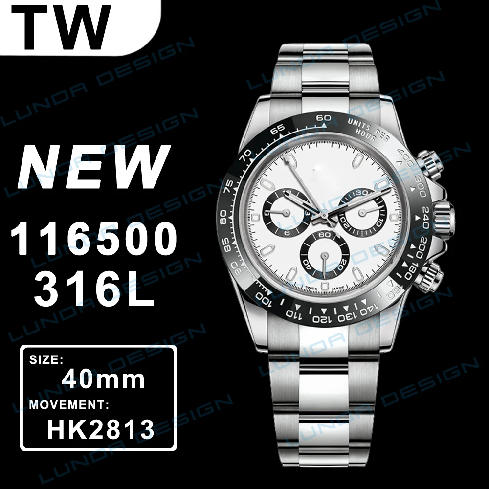 

men's watch automatic mechanical watches waterproof 116500 316L Stainless Steel Bracelet 2813 movement