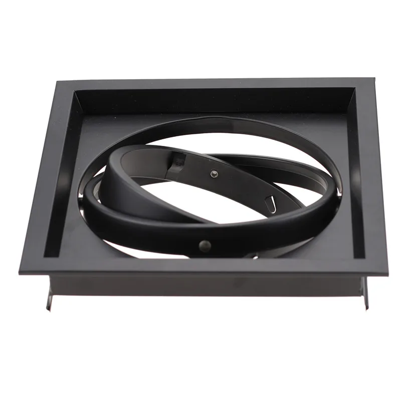 Черный квадрат AR111 монтажные точечные потолочные светильники рамка светодиодные