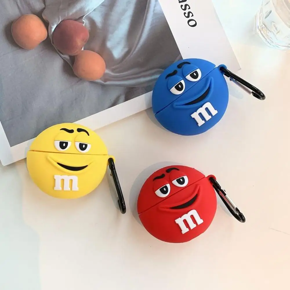 

Cartoon 3D Smiley M Coffee Bean Wireless Bluetooth Headset Silicone Cover for Airpods 1 2 Airpod Pro3 Earphone Protective Case