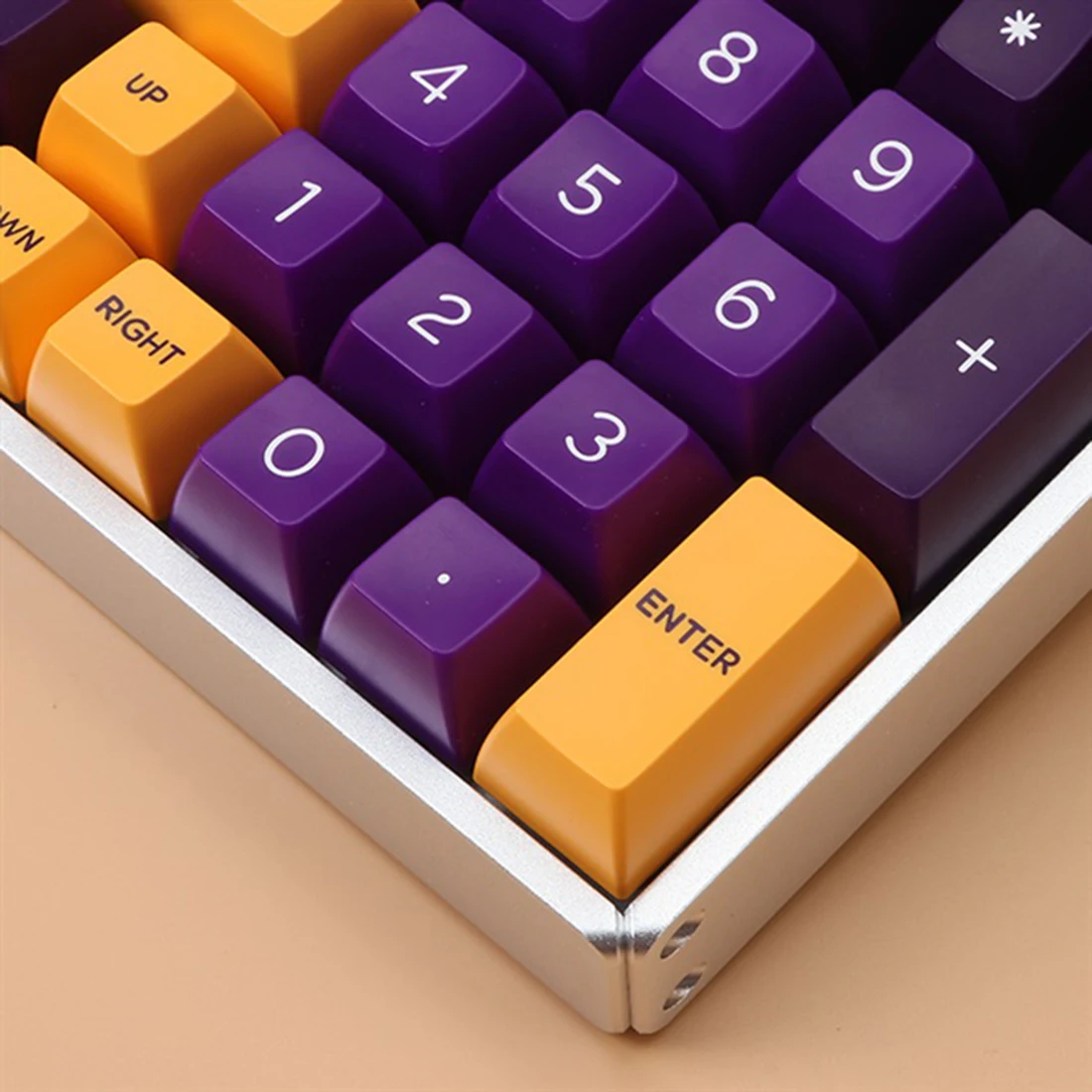 

144 Keys AFD Height ABS Double Color Customized Mechanical Keyboard Keycaps for GH60/68/87/96/104 - Golden Purple